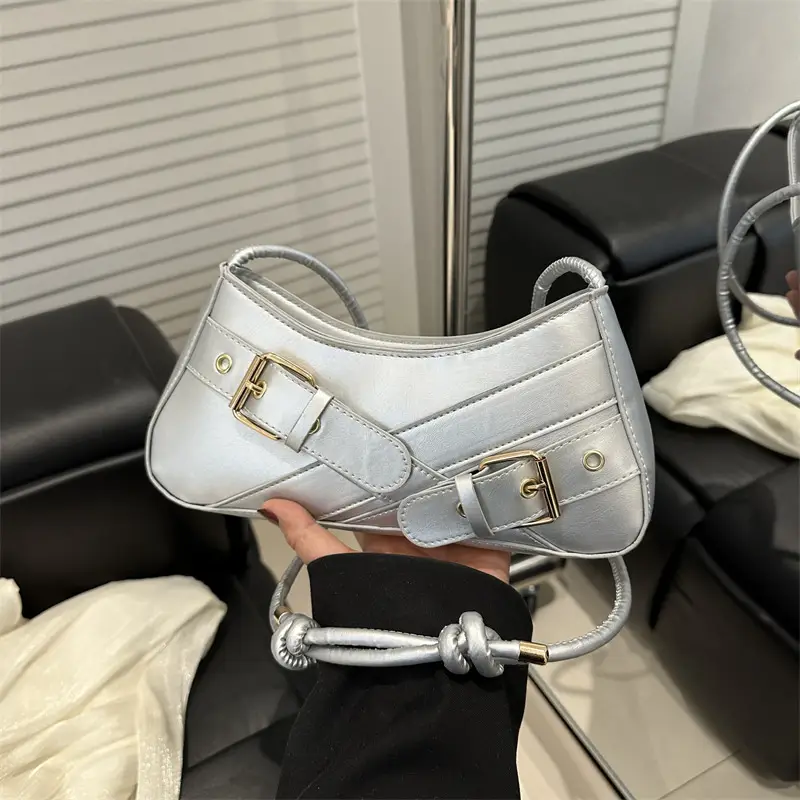 Silver Underarm Bag 2025 New Women Shoulder Bag - Image 8