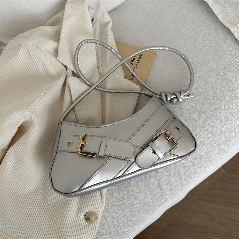 Silver Underarm Bag 2025 New Women Shoulder Bag - Image 4