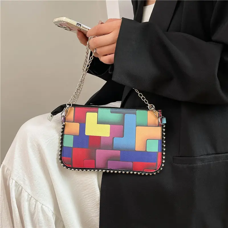 Women's Painted Colorful Chain Crossbody Bag 2025