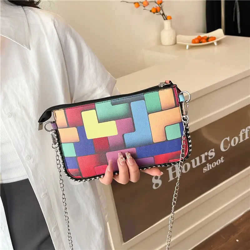 Women's Painted Colorful Chain Crossbody Bag 2025