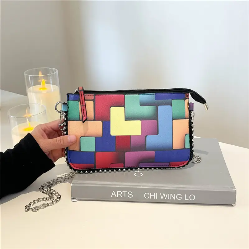 Women's Painted Colorful Chain Crossbody Bag 2025