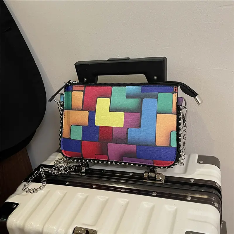 Women's Painted Colorful Chain Crossbody Bag 2025