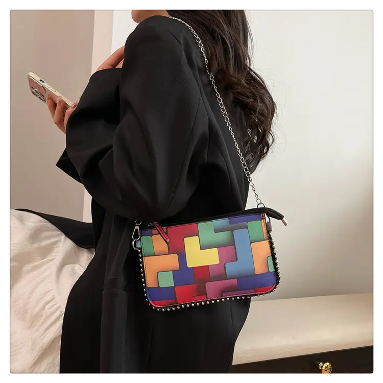Women's Painted Colorful Chain Crossbody Bag 2025 — feature 18