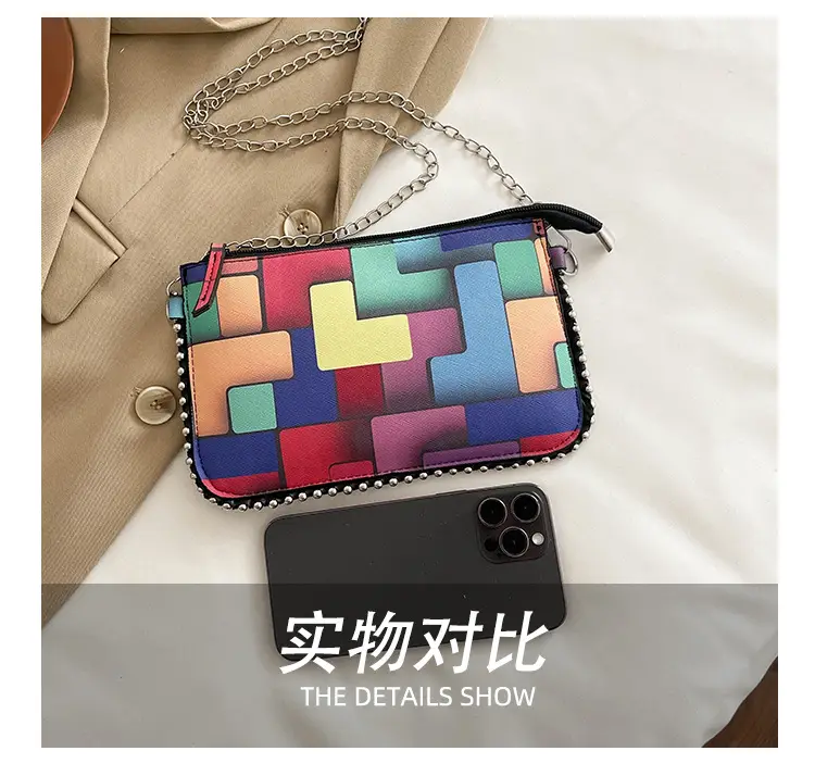 Women's Painted Colorful Chain Crossbody Bag 2025 — feature 9