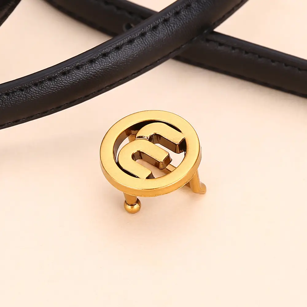 Women's M-Shaped Buckle Belt Leather Dress Belt - Image 8