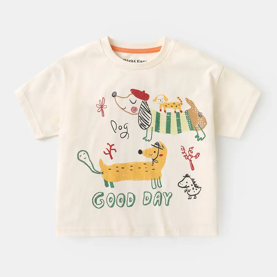 Right European Boys T-shirt Short Sleeve Summer New Kids Wear - Image 3