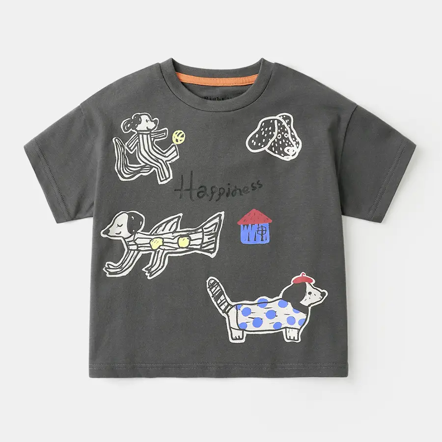 Right European Boys T-shirt Short Sleeve Summer New Kids Wear - Image 5
