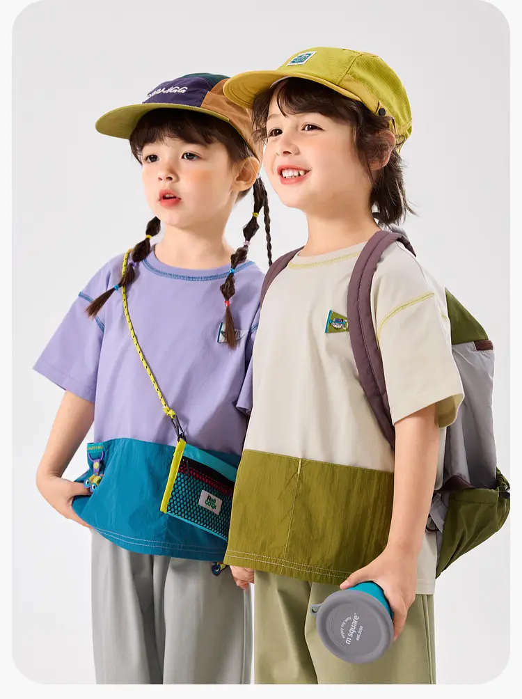 Dudu Jia Boys Cotton T-Shirt Cream Olive Green Summer Wear — feature 15