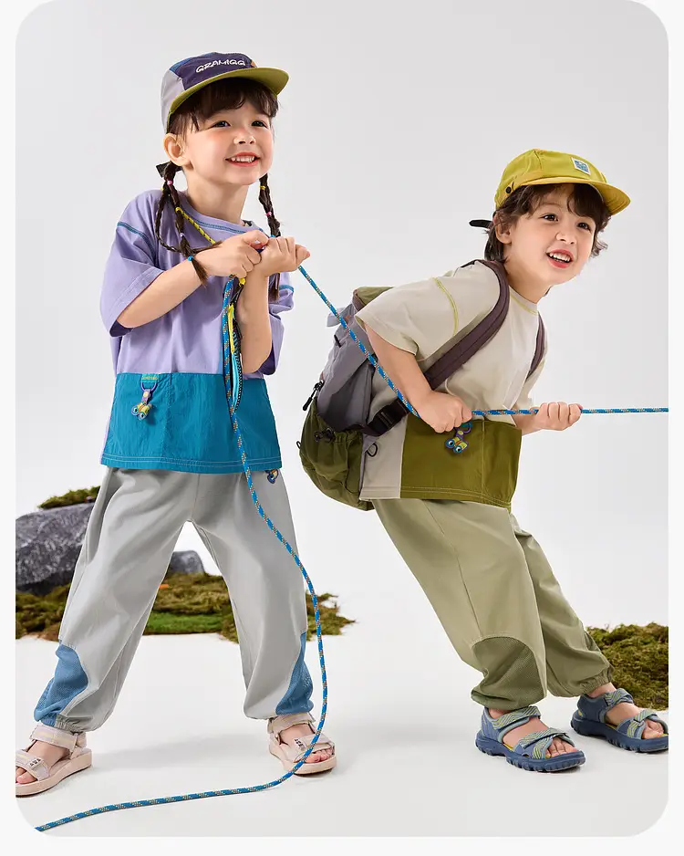 Dudu Jia Boys Cotton T-Shirt Cream Olive Green Summer Wear — feature 17