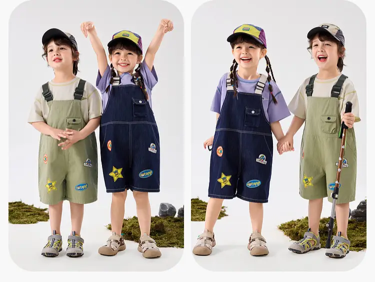 Dudu Jia Boys Cotton T-Shirt Cream Olive Green Summer Wear — feature 18