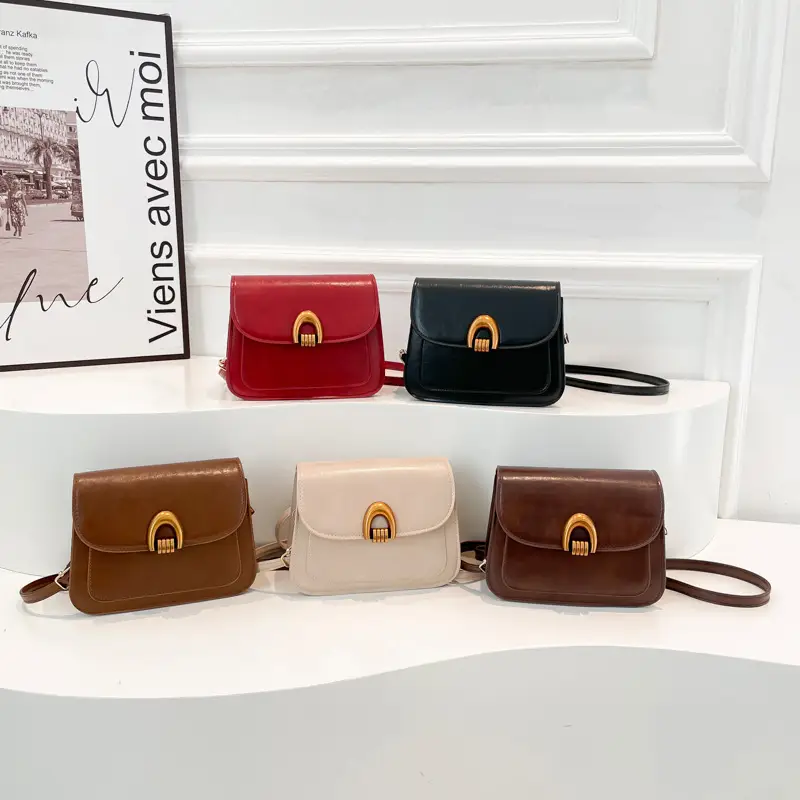 Women's Oil Wax Leather Shoulder Bag 2025 Spring Festival - Image 6