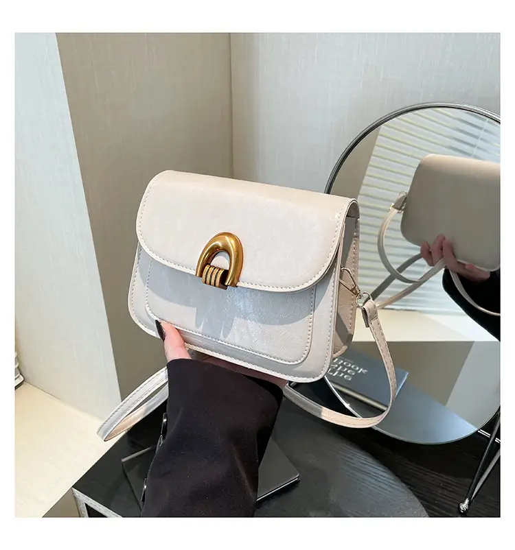 Women's Oil Wax Leather Shoulder Bag 2025 Spring Festival — feature 23