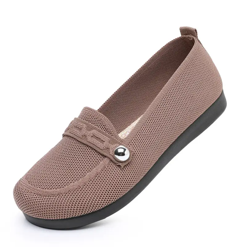 Old Beijing cloth shoes women's single-layer shoes fly woven surface comfortable breathable leap month mother shoes soft soled non-slip middle-aged and elderly milk shoes - Image 7