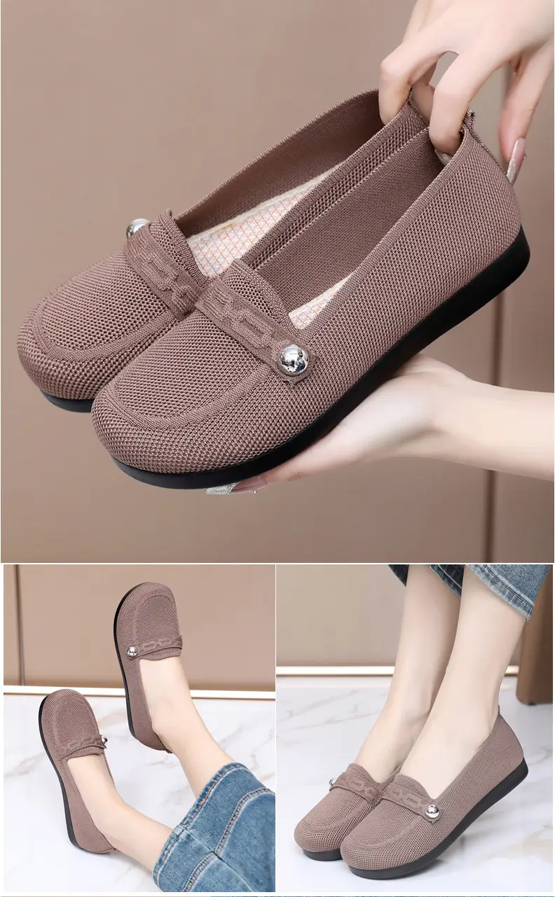 Old Beijing cloth shoes women's single-layer shoes fly woven surface comfortable breathable leap month mother shoes soft soled non-slip middle-aged and elderly milk shoes — feature 17