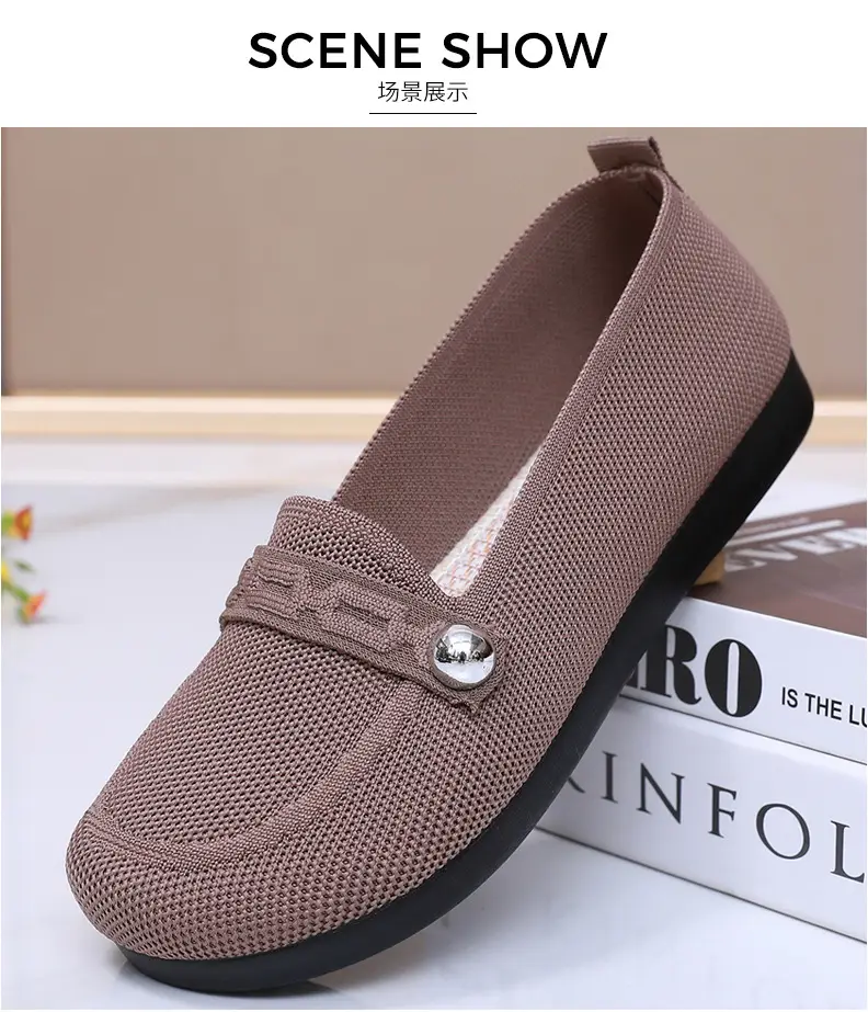 Old Beijing cloth shoes women's single-layer shoes fly woven surface comfortable breathable leap month mother shoes soft soled non-slip middle-aged and elderly milk shoes — feature 24