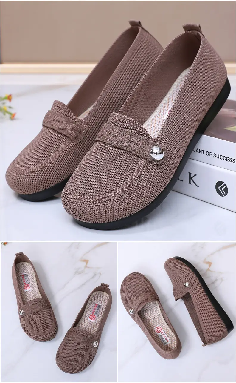 Old Beijing cloth shoes women's single-layer shoes fly woven surface comfortable breathable leap month mother shoes soft soled non-slip middle-aged and elderly milk shoes — feature 25