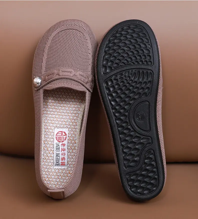 Old Beijing cloth shoes women's single-layer shoes fly woven surface comfortable breathable leap month mother shoes soft soled non-slip middle-aged and elderly milk shoes — feature 27