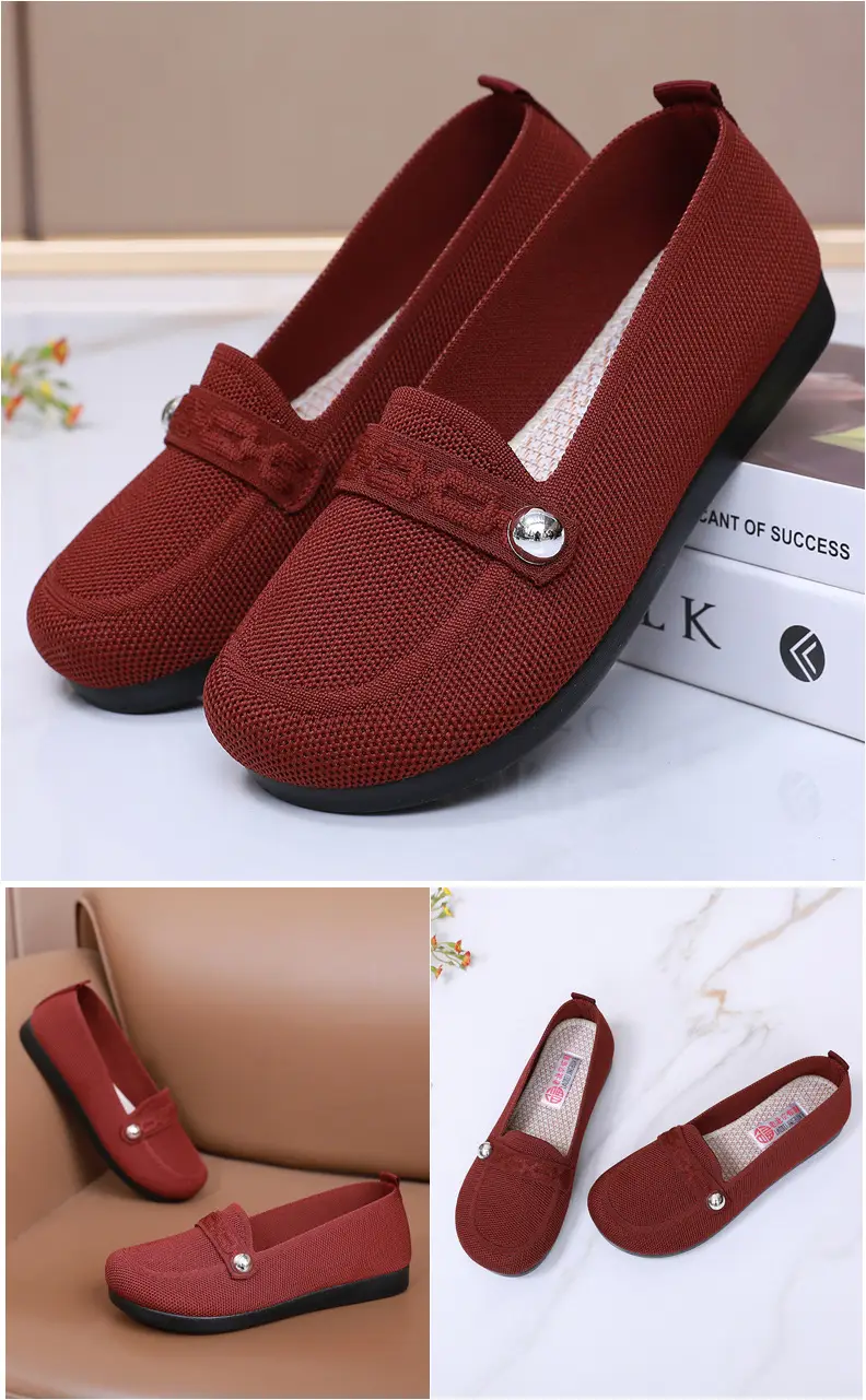 Old Beijing cloth shoes women's single-layer shoes fly woven surface comfortable breathable leap month mother shoes soft soled non-slip middle-aged and elderly milk shoes — feature 29