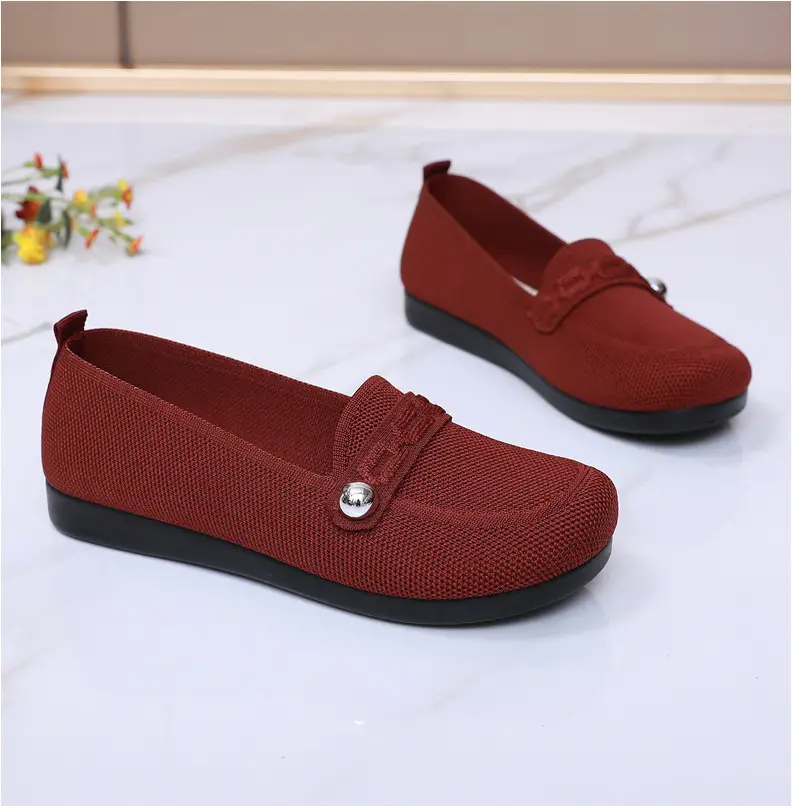 Old Beijing cloth shoes women's single-layer shoes fly woven surface comfortable breathable leap month mother shoes soft soled non-slip middle-aged and elderly milk shoes — feature 30