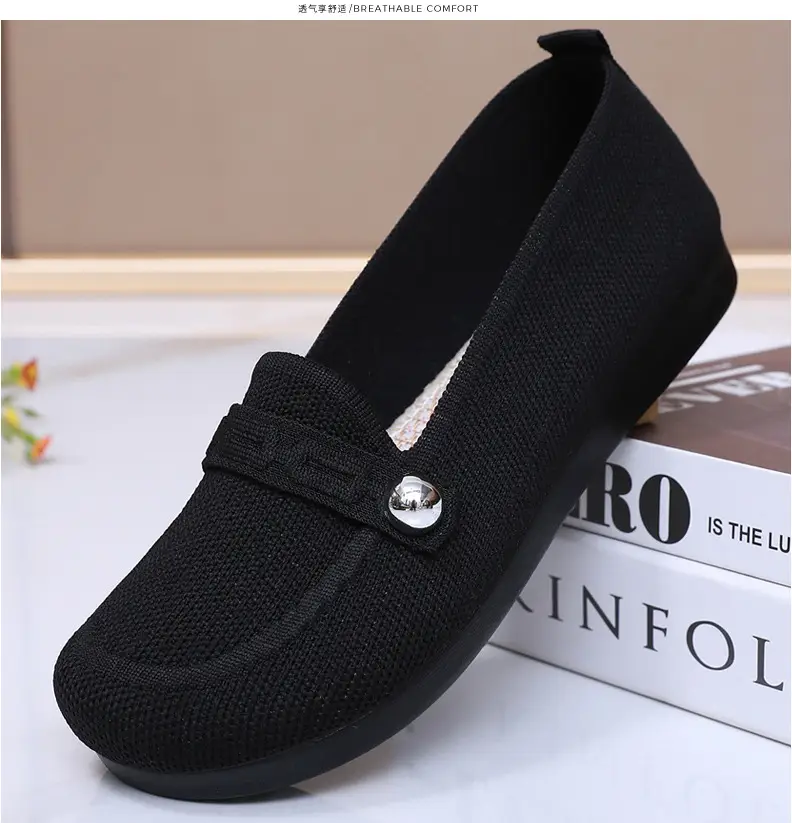 Old Beijing cloth shoes women's single-layer shoes fly woven surface comfortable breathable leap month mother shoes soft soled non-slip middle-aged and elderly milk shoes — feature 32