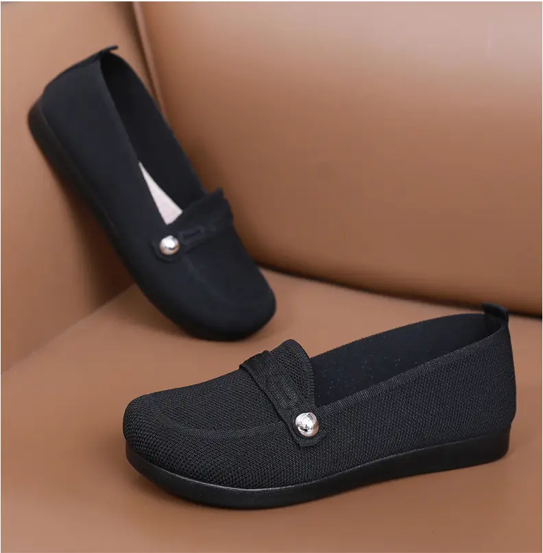 Old Beijing cloth shoes women's single-layer shoes fly woven surface comfortable breathable leap month mother shoes soft soled non-slip middle-aged and elderly milk shoes — feature 34