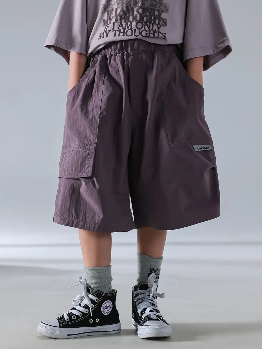 Boys Short Sleeve T-Shirt Shorts Set Purple 2026 — feature 10