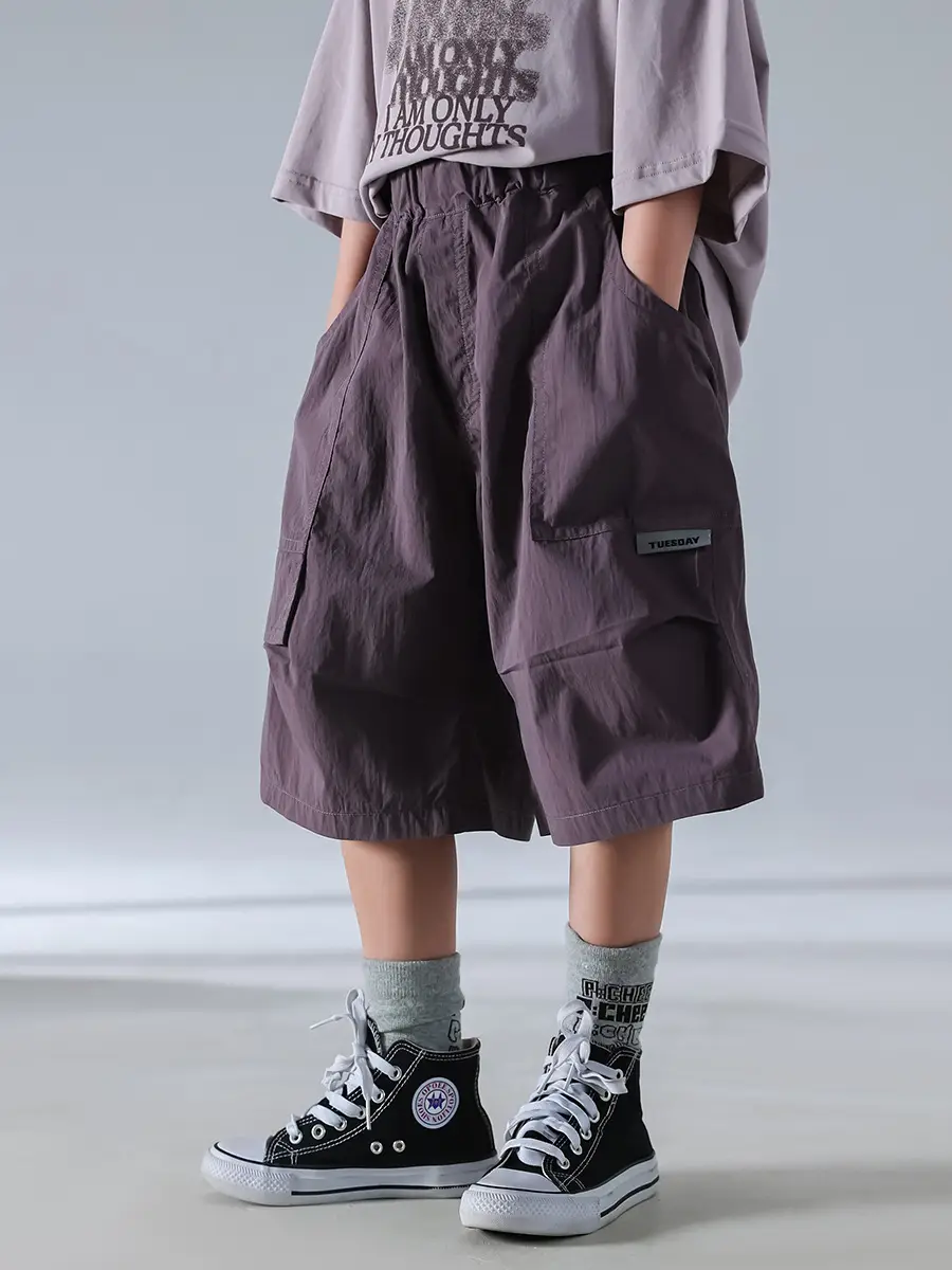 Boys Short Sleeve T-Shirt Shorts Set Purple 2026 — feature 11