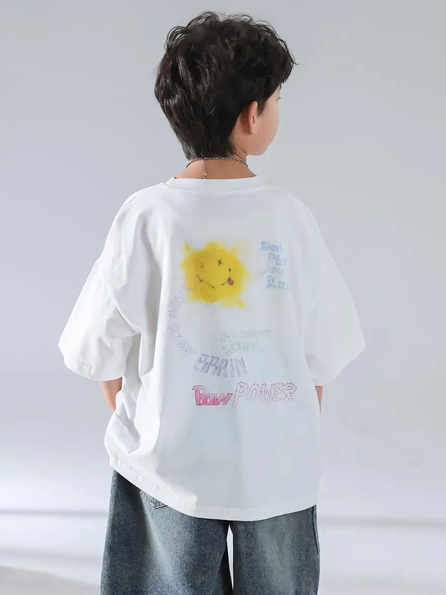 Boys Summer T-Shirt Shorts Set Korean Kids 2025 - Image 4