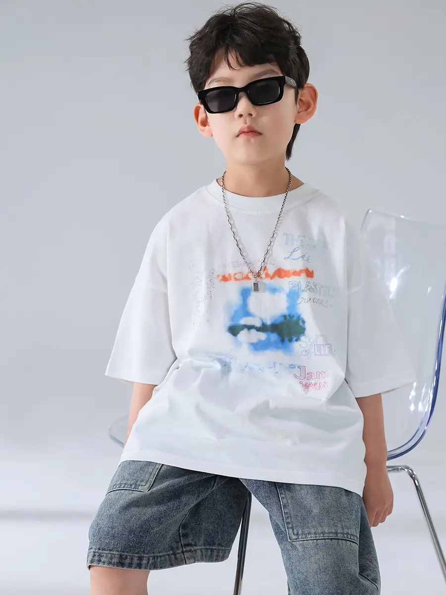 Boys Summer T-Shirt Shorts Set Korean Kids 2025 - Image 7