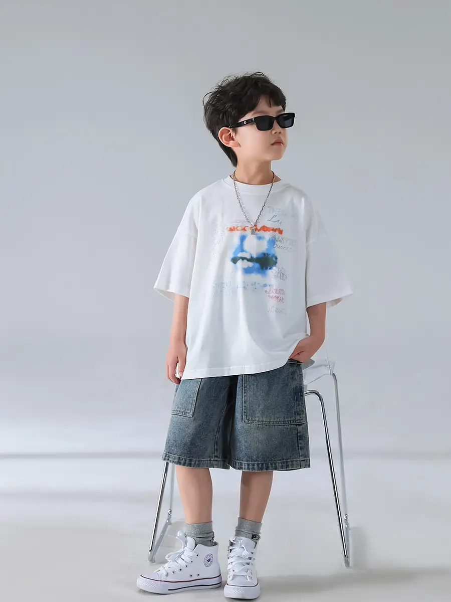 Boys Summer T-Shirt Shorts Set Korean Kids 2025 — feature 22