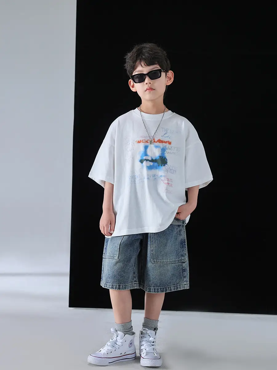 Boys Summer T-Shirt Shorts Set Korean Kids 2025 — feature 4