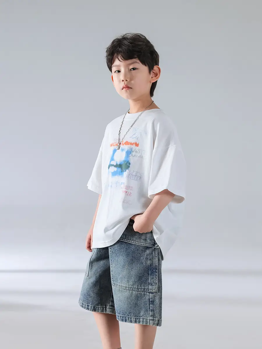 Boys Summer T-Shirt Shorts Set Korean Kids 2025 — feature 6