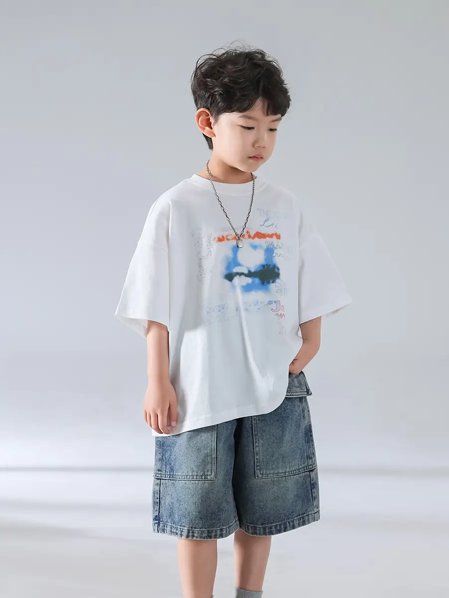 Boys Summer T-Shirt Shorts Set Korean Kids 2025 — feature 7