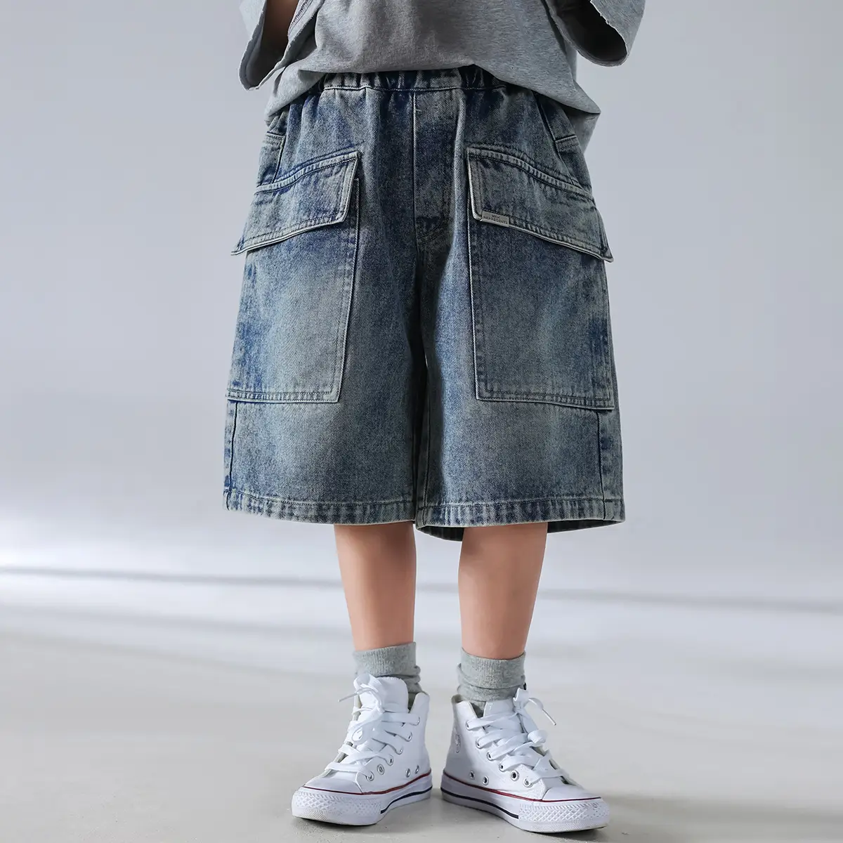 Boys Summer T-Shirt Shorts Set Korean Kids 2025 - Image 2
