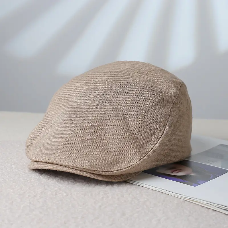 British Style Vintage Newsboy Cap for Men Women Black