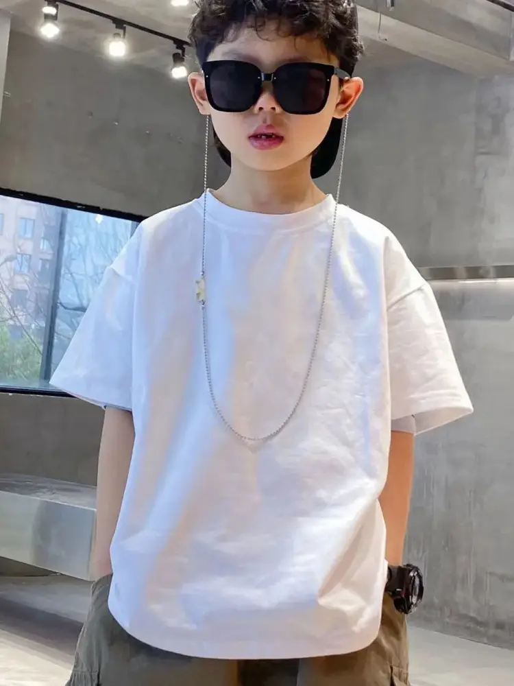 Boys T-Shirt Grey Blue Page Up Summer Wear - Image 23