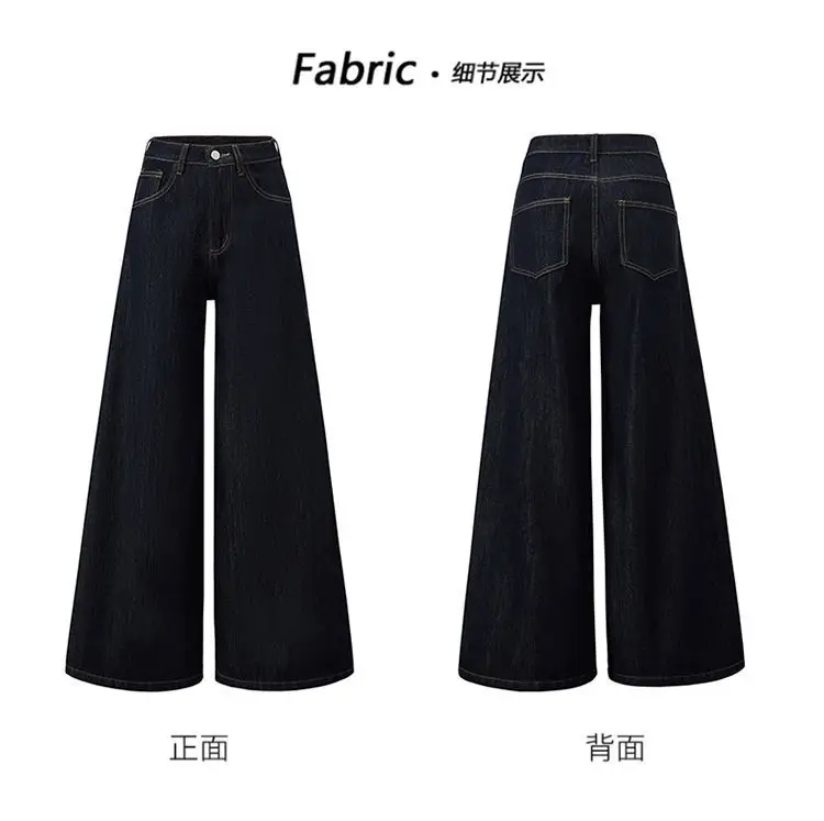 Dark Blue Hip-Covering Wide Leg Jeans 2025 — feature 8