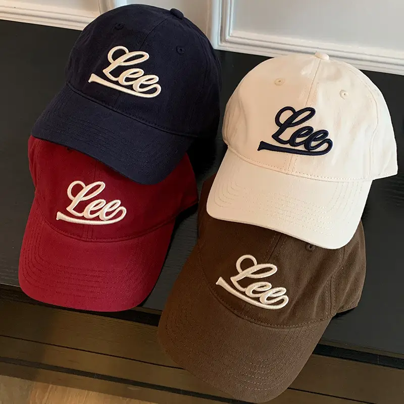 Korean Letter Embroidered Women's Cap 2025 Spring