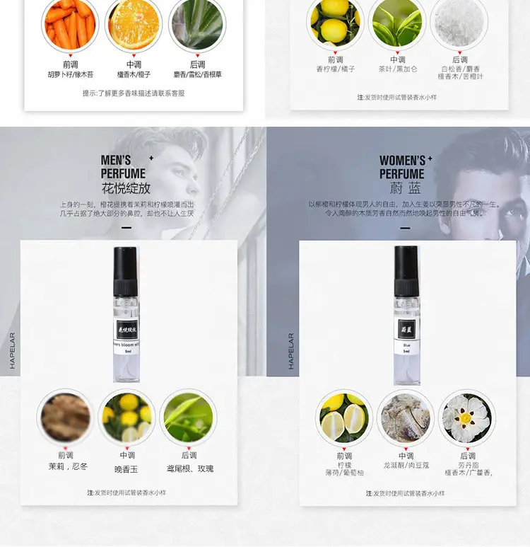 5ml perfume Q version trial powder encounter blue Darjeeling men and women lasting light fragrance portable trial fragrance wholesale — feature 24