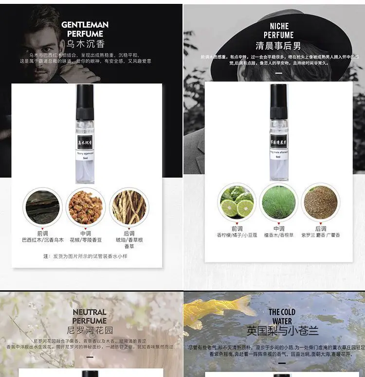 5ml perfume Q version trial powder encounter blue Darjeeling men and women lasting light fragrance portable trial fragrance wholesale — feature 25