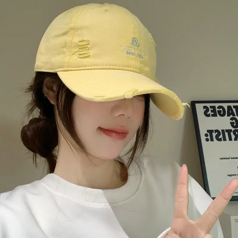 Women's Light Blue Letter Embroidered Baseball Cap - Image 5