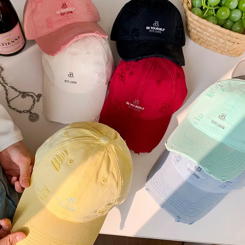 Women's Light Blue Letter Embroidered Baseball Cap - Image 7