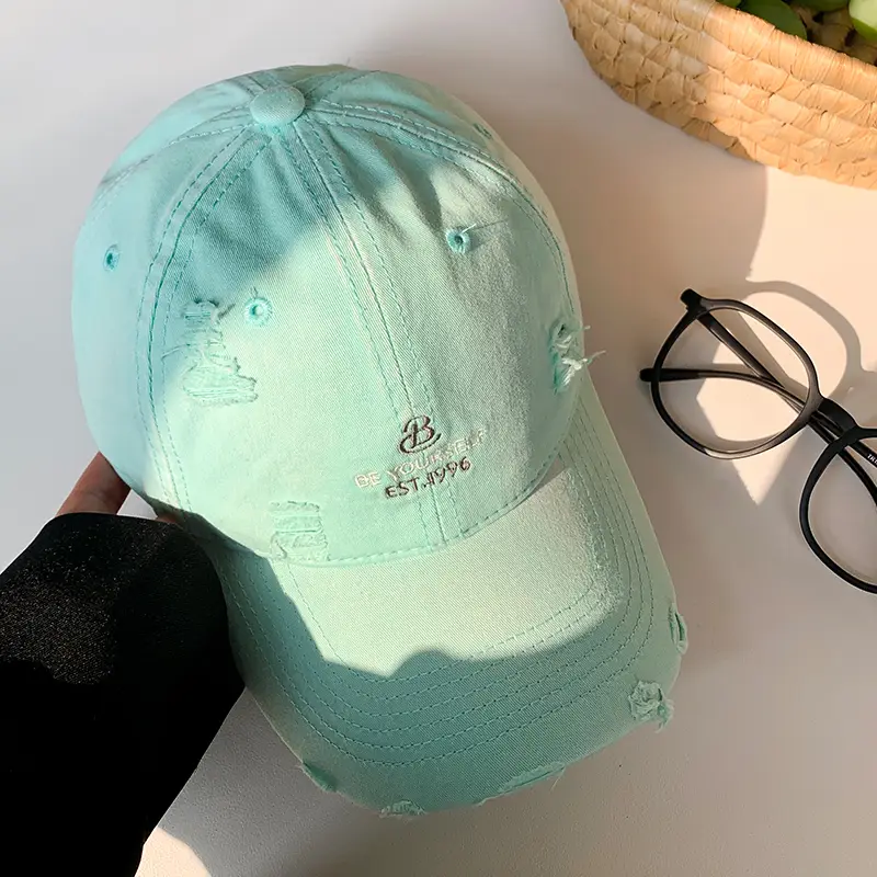 Women's Light Blue Letter Embroidered Baseball Cap - Image 2