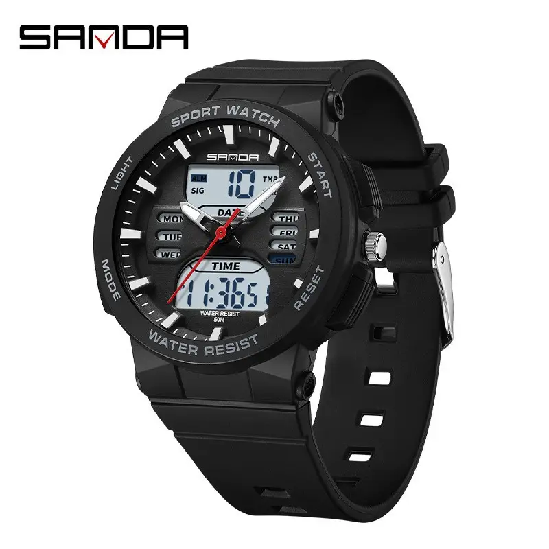 Sanda Pink Water Resistant Electronic Watch for Men Women