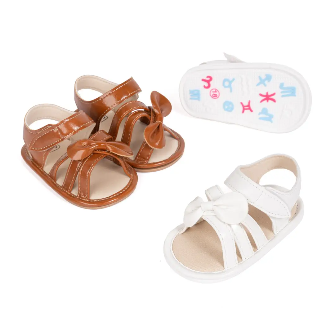 Amazon Baby Girl 2025 Summer Roman Sandals Bow Baby Solid Toddler Shoes Baby Shoes - Image 7