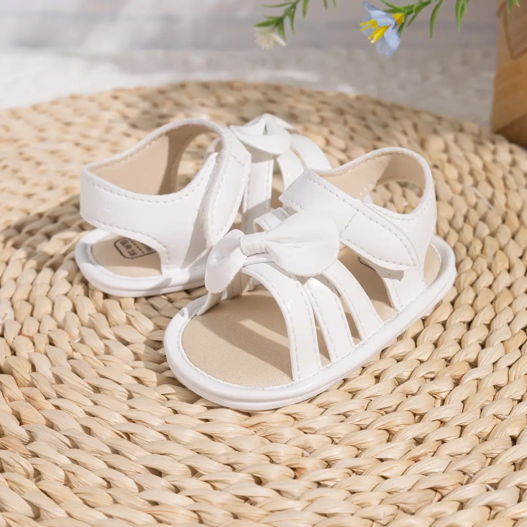 Amazon Baby Girl 2025 Summer Roman Sandals Bow Baby Solid Toddler Shoes Baby Shoes — feature 10
