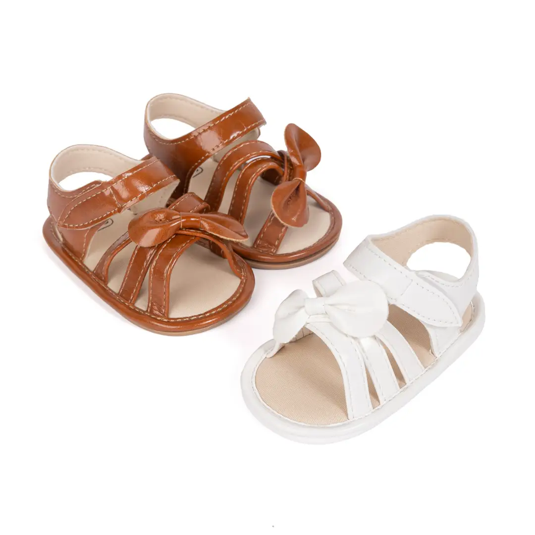 Amazon Baby Girl 2025 Summer Roman Sandals Bow Baby Solid Toddler Shoes Baby Shoes — feature 13