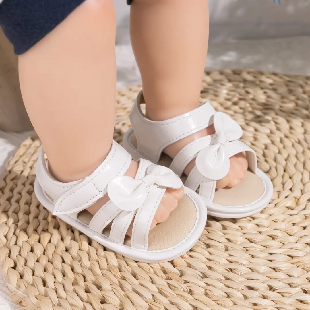 Amazon Baby Girl 2025 Summer Roman Sandals Bow Baby Solid Toddler Shoes Baby Shoes — feature 9