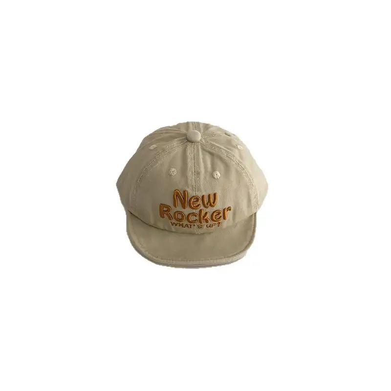 New Letter Embroidered Baby Cap Maroon Black Beige - Image 10