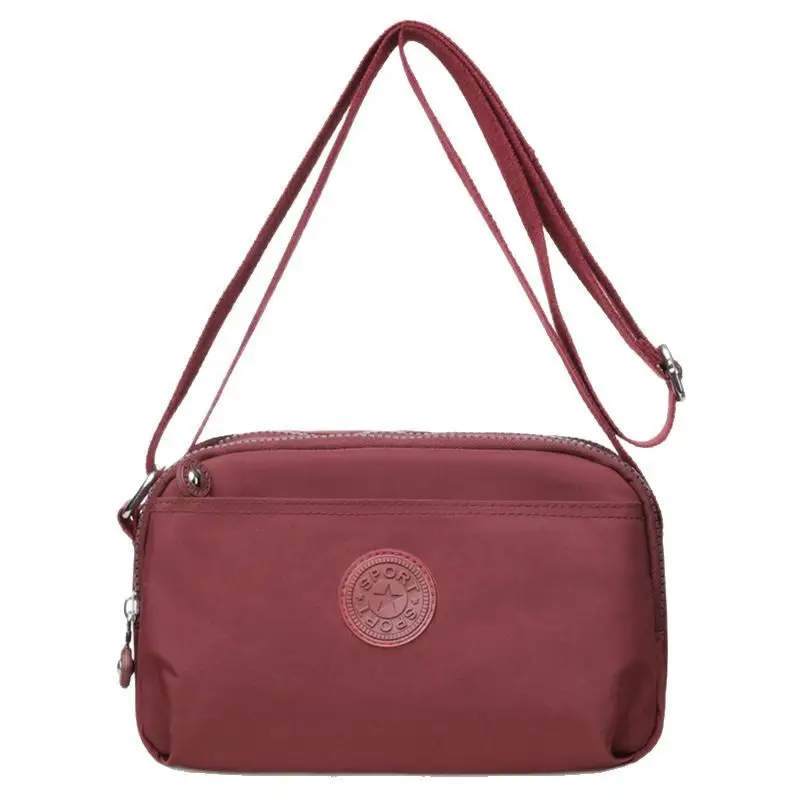 Women's Maroon Multi-Layer Crossbody Bag with 20 Pockets - Image 11